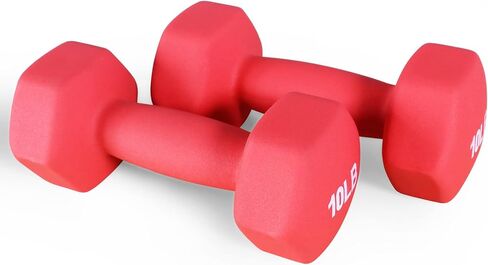 Signature Fitness Set of 2 Neoprene Dumbbell Hand Weights, Anti-Slip, Anti-roll, Hex Shape Colorful, Pairs or Sets in Saudi Arabia