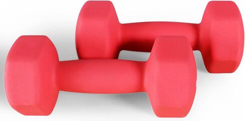 Signature Fitness Set of 2 Neoprene Dumbbell Hand Weights, Anti-Slip, Anti-roll, Hex Shape Colorful, Pairs or Sets in Saudi Arabia