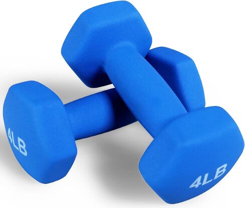 Signature Fitness Set of 2 Neoprene Dumbbell Hand Weights, Anti-Slip, Anti-roll, Hex Shape Colorful, Pairs or Sets in Saudi Arabia