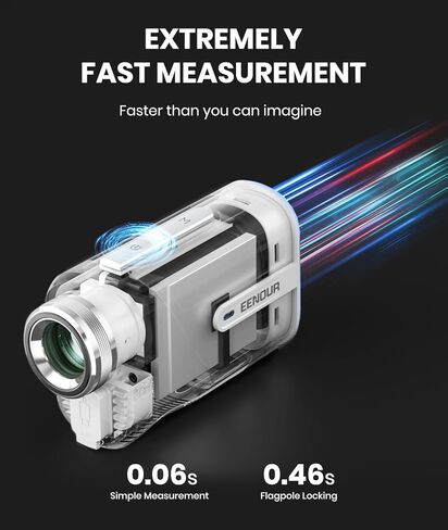 EENOUR Golf Rangefinder Mini مع منحدر وشاشة حمراء / خضراء، 1093Y Pin Lock Vibration Laser Range Finder، تكبير 6X، مسح مستمر قابل لإعادة الشحن للجولف والصيد in Kuwait