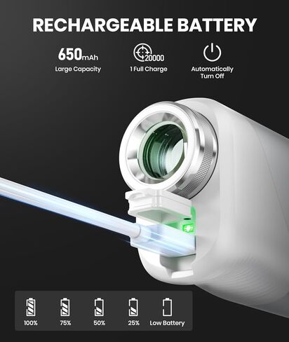 EENOUR Golf Rangefinder Mini مع منحدر وشاشة حمراء / خضراء، 1093Y Pin Lock Vibration Laser Range Finder، تكبير 6X، مسح مستمر قابل لإعادة الشحن للجولف والصيد in Kuwait