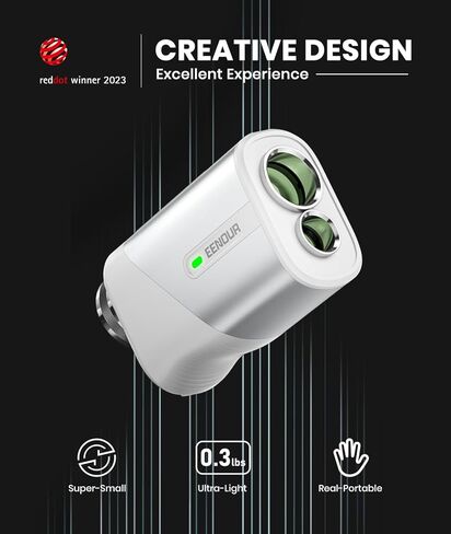 EENOUR Golf Rangefinder Mini مع منحدر وشاشة حمراء / خضراء، 1093Y Pin Lock Vibration Laser Range Finder، تكبير 6X، مسح مستمر قابل لإعادة الشحن للجولف والصيد in Kuwait