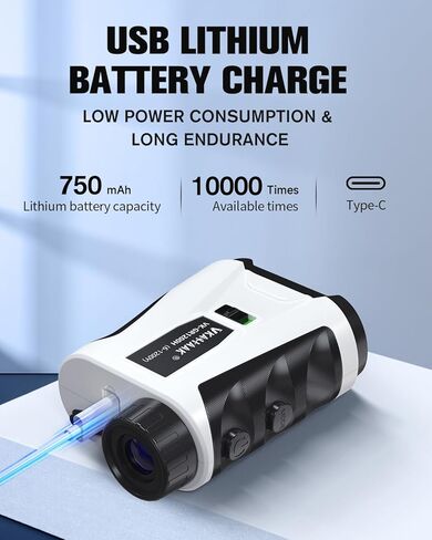 جهاز تحديد نطاق الجولف، جهاز تحديد نطاق الجولف بطول 1200 ياردة مع منحدر، جهاز تحديد نطاق الليزر التكبير 7X مع اهتزاز قفل العلم/مغناطيس/ 6 أوضاع/شحن USB in Kuwait