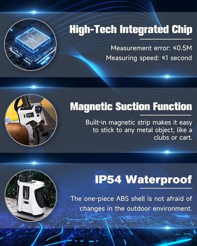 جهاز تحديد نطاق الجولف، جهاز تحديد نطاق الجولف بطول 1200 ياردة مع منحدر، جهاز تحديد نطاق الليزر التكبير 7X مع اهتزاز قفل العلم/مغناطيس/ 6 أوضاع/شحن USB in Kuwait
