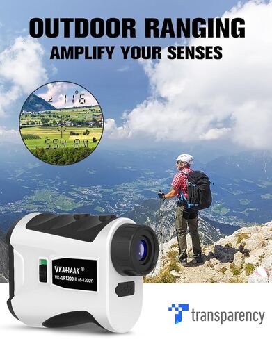 جهاز تحديد نطاق الجولف، جهاز تحديد نطاق الجولف بطول 1200 ياردة مع منحدر، جهاز تحديد نطاق الليزر التكبير 7X مع اهتزاز قفل العلم/مغناطيس/ 6 أوضاع/شحن USB in Kuwait