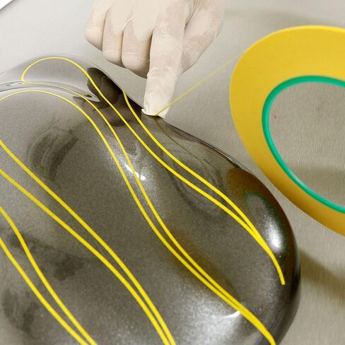 Custom Shop CSF132 K-Tape Coated Series Micro Fineline Tape, Yellow (1/32" X 28 Yard Roll) in Saudi Arabia