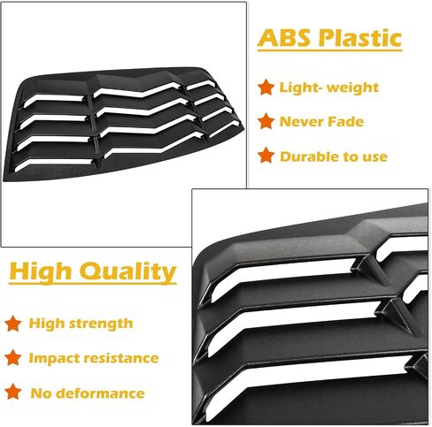 Rear Window Louver for Dodge Challenger 2008-2021 in Lambo Style Windshield Scoop Louvers Sun Shade Vent Cover Matte Black in Saudi Arabia