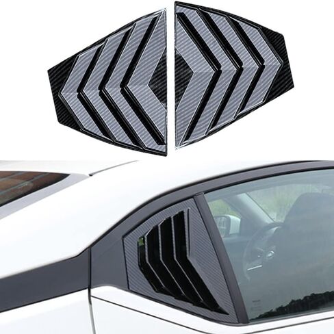 Bright Black Rear Side Window Louvers Air Vent Scoop Sun Shade Shutter Panel Cover Auto Exterior Decoration Trim Accessories for Nissan Sentra 2013-2019 in Saudi Arabia