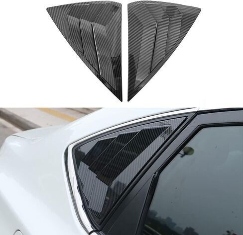 Bright Black Rear Side Window Louvers Air Vent Scoop Sun Shade Shutter Panel Cover Auto Exterior Decoration Trim Accessories for Nissan Sentra 2013-2019 in Saudi Arabia