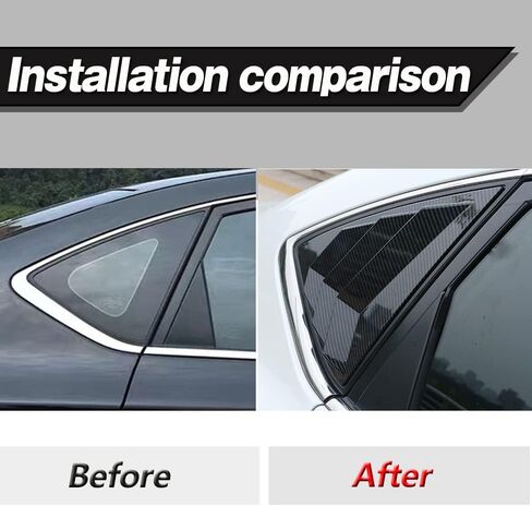 Bright Black Rear Side Window Louvers Air Vent Scoop Sun Shade Shutter Panel Cover Auto Exterior Decoration Trim Accessories for Nissan Sentra 2013-2019 in Saudi Arabia