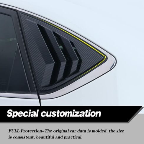 Bright Black Rear Side Window Louvers Air Vent Scoop Sun Shade Shutter Panel Cover Auto Exterior Decoration Trim Accessories for Nissan Sentra 2013-2019 in Saudi Arabia