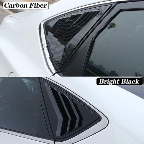 Bright Black Rear Side Window Louvers Air Vent Scoop Sun Shade Shutter Panel Cover Auto Exterior Decoration Trim Accessories for Nissan Sentra 2013-2019 in Saudi Arabia
