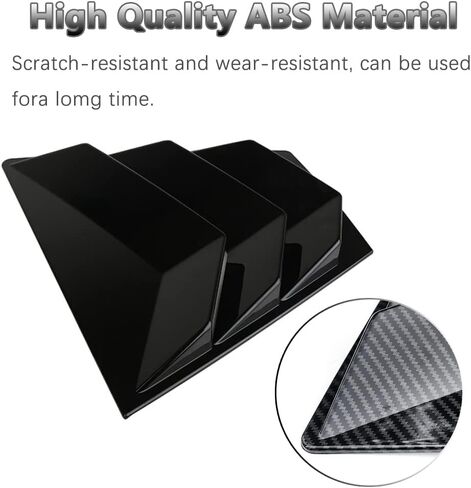 Bright Black Rear Side Window Louvers Air Vent Scoop Sun Shade Shutter Panel Cover Auto Exterior Decoration Trim Accessories for Toyota Corolla 2020-2024 in Saudi Arabia