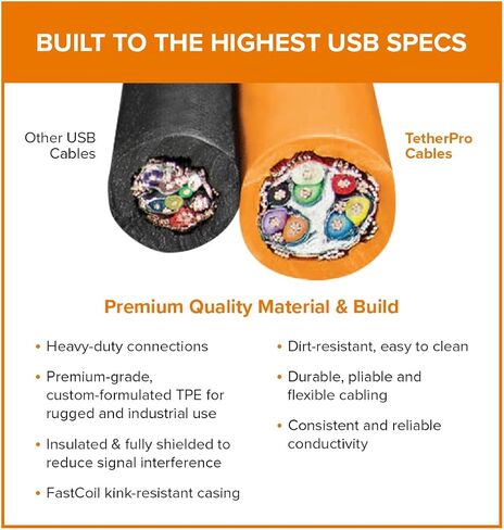 كابل TetherPro FireWire 800، 9-Pin إلى 9-Pin | للنقل السريع والاتصال بين الكاميرا والكمبيوتر | أسود غير عاكس | 15 قدم (4.6 م) | أدوات الربط in Kuwait