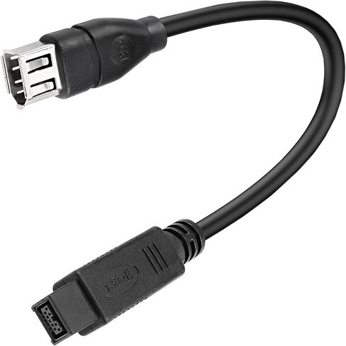MEIRIYFA Firewire 1394a 6Pin أنثى إلى 1394b 9Pin ذكر IEEE 400 إلى 800 كابل تمديد محول نقل البيانات لأجهزة الكمبيوتر وكاميرات الفيديو الرقمية ومحركات الأقراص المضغوطة الخارجية (20 سم) in Saudi Arabia