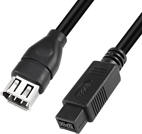 MEIRIYFA Firewire 1394a 6Pin أنثى إلى 1394b 9Pin ذكر IEEE 400 إلى 800 كابل تمديد محول نقل البيانات لأجهزة الكمبيوتر وكاميرات الفيديو الرقمية ومحركات الأقراص المضغوطة الخارجية (20 سم) in Saudi Arabia