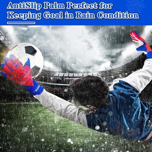 قفازات حارس مرمى جالونث لكرة القدم - للبالغين والرجال والنساء والأطفال والشباب المحترفين لكرة القدم قفازات حارس المرمى سميكة من اللاتكس تسمح بمرور الهواء على شبكة الإنترنت ومريحة in Kuwait