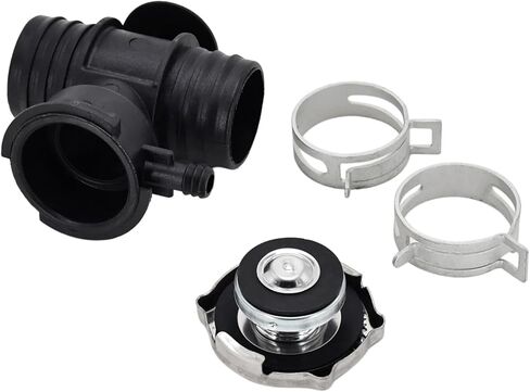 Radiator Coolant Filler Neck with Radiator Fill Cap 52028810AL 52029195AK 55116901AA Compatible with Chrysler Dodge Jeep 2.4L 3.7L 4.0L Radiator 1xCoolant Filler Neck 1xFill Cap 2xClamps in Saudi Arabia