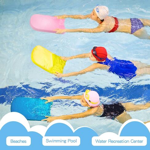 3 Pieces Swimming Kickboard Training Aid Float for Swimming and Pool Exercise Swimming Training Aid Kickboard for Kids Toddler (Blue, Yellow, Pink) in Saudi Arabia