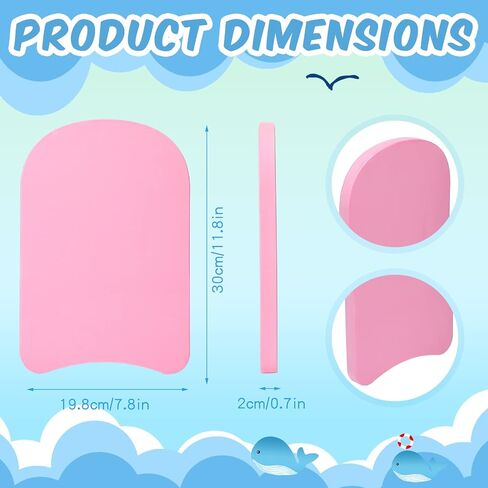 3 Pieces Swimming Kickboard Training Aid Float for Swimming and Pool Exercise Swimming Training Aid Kickboard for Kids Toddler (Blue, Yellow, Pink) in Saudi Arabia
