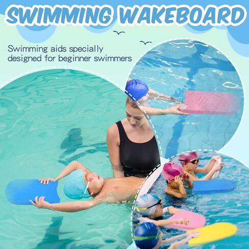 3 Pieces Swimming Kickboard Training Aid Float for Swimming and Pool Exercise Swimming Training Aid Kickboard for Kids Toddler (Blue, Yellow, Pink) in Saudi Arabia