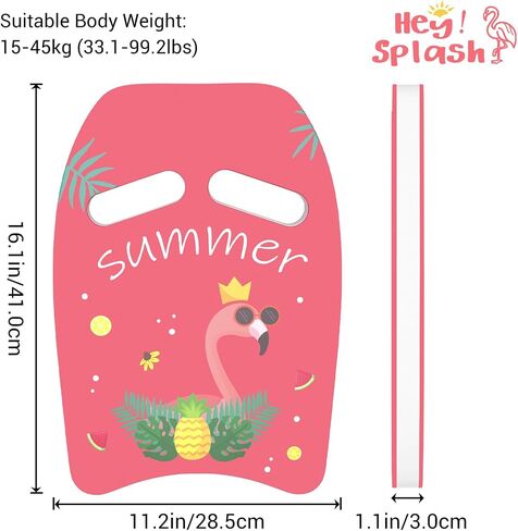 HeySplash Swim Kickboard for Kids, Swimming Kickboard Cute Pattern Swim Training Aid for Children, Pool Exercise Equipments for Beginning Swimmers Safety Swim Board Auxiliary in Saudi Arabia