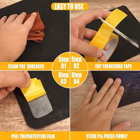 4 لفات شريط قماشي مزدوج الجوانب شديد التحمل، شريط شبكي من ألياف الشاش لاصق قوي مزدوج الجوانب، شريط شفاف للملابس، شريط قوي عالمي عالي الجودة، 1.18 بوصة × 33 قدم in Kuwait