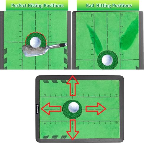بساط أرجوحة الجولف المثالي - بساط ضرب الجولف قابل لإعادة الاستخدام والاستبدال لممارسة التدريب الداخلي والخارجي - سطح فلانيل ممتاز، ظهر مطاطي لعشاق الجولف in Kuwait