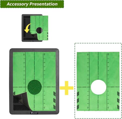 بساط أرجوحة الجولف المثالي - بساط ضرب الجولف قابل لإعادة الاستخدام والاستبدال لممارسة التدريب الداخلي والخارجي - سطح فلانيل ممتاز، ظهر مطاطي لعشاق الجولف in Kuwait