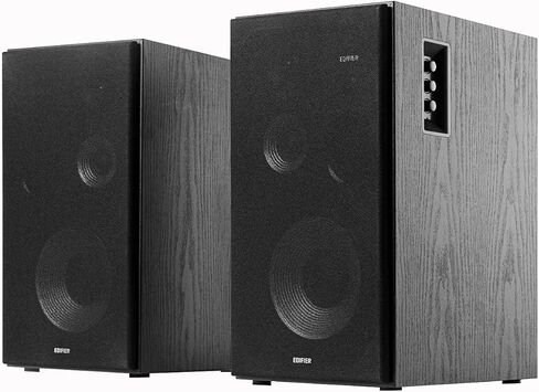 Edifier R2850DB Bluetooth Bookshelf Speakers, Wireless Active Studio Monitor Speakers, 3-Way Powered Bookshelf Speakers, 150W RMS Tri-Amp Speakers with Subwoofer Line Out - Black (Pair) in Kuwait