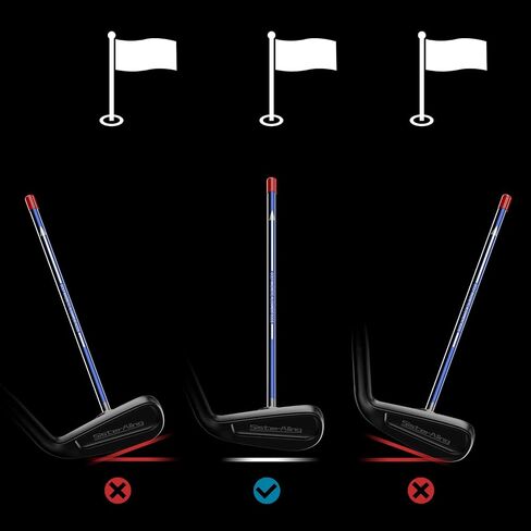 Golf Magnetic Alignment Rods,Golf Club Alignment Sticks,Magnetic Swing Training Aid Accessories Visualize Calibrate Golf Shots,hit The Target with The Right Golf Swing,Golf Gift in Saudi Arabia