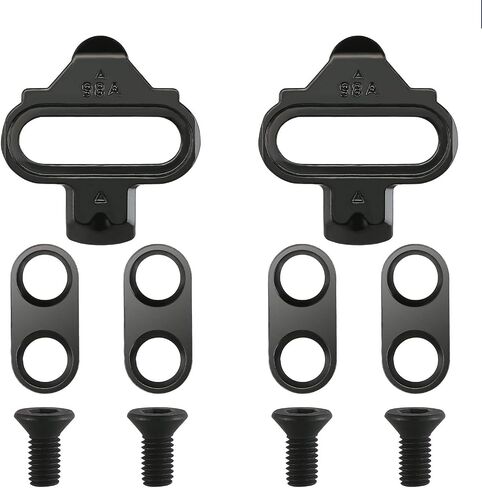 Spin Bike Pedals Shimano SPD Compatible 9/16'' Spindle Bike Pedals with Clips and Straps for Spin, Exercise, Peloton Bike in Saudi Arabia