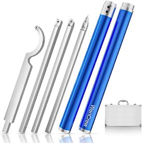 Carbide Tipped Wood Turning Tools Set, 2025 Upgrade Carbide Lathe Tools for Woodturning, Lathe Rougher Finisher Swan Neck Hollowing Tools with Extendable Shafts