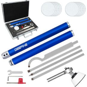Carbide Tip Wood Lathe Turning Tool set With Bowl sander, Lathe Roughing and Finishing Hollowing Tool Interchangeable Aluminum Alloy Handle with 4pcs Carbide Inserts For Woodturning