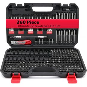 Ultimate Precision Screwdriver Bit Set: 260-Piece Premium Security Bit Set Includes Magnetic Security Bits, Nut Driver, Ratchet Wrench and Bits Holder