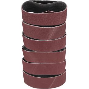 HARFINGTON 12pcs 3 x 18" Sanding Belts 2pcs Each of 60/80/120/180/240/400 Grit Aluminium Oxide Flush Joint Belt Sander Paper for Metal Woodworking Automotive Repair