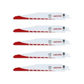 48-00-5026 Reciprocating Saw Blades Fits for Milwaukee 48-00-5026 The Ax 9-Inch 5 TPI Reciprocating Saw Blades,for Metal, Wood,PVC Pipe Cutting(Set of 5)