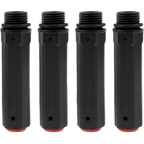 Air compressor breathing rod plastic 15.5mm (0.6 in.) Air compressor pump fitting Black 4PCS
