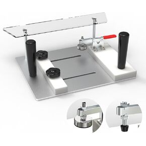 Rail Coping Sled for Router Table, CNC Machined, Premium Aluminum Alloy Base, Comes with 2 Bonus Different Sized Adjustable Quick Clamp Screws, Woodworking Tool Jig for Precision and Stability