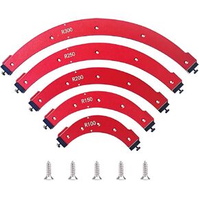 Woodworking Round Corner Radius Template Set,R100 R150 R200 R250 R300 Inside Outside Corner Radius Routing Templates,Aluminium Alloy Arc Angle Locator Template for Wood,Trimmer Chamfering Tool