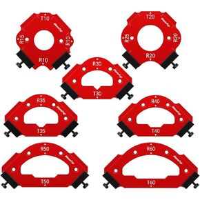 Router Corner Radius Template Router Radius Jig Router Corner Jig Aluminum Alloy Corner Routing Guide Set R10 R15 R20 R25 R30 R35 R40 R50 R60 T10 T20 T30 T35 T40 T50 T60 Use with Router Table