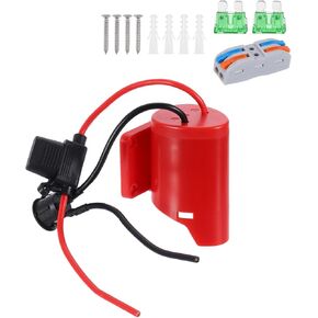 HARFINGTON Battery Adapter Converter for DIY Rc Car Truck Toys' 12V Battery, Battery Conversion Kit with 12AWG Wire, Wire Terminal, 1 Set 14pcs, Red