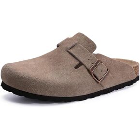Asgard Women's Glogs Leather Bughs Arch Arch Support Potato With With Comfort Cork Poot - أقدام عريضة من فضلك