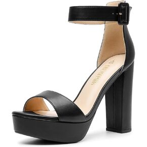 DREAM PAIRS Women's Hi-lo Heeled Sandal