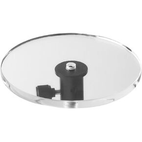 Photography Transparent Acrylic Plate Props for Product Shoots with Base, 6 Inch/15 CM, MDAOCRY