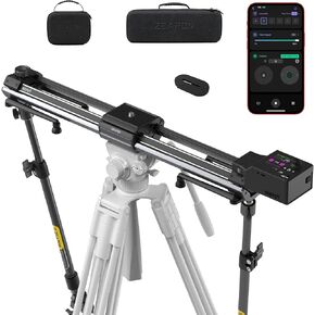 Zeapon Micro4 E700 Double Distance Motorized Camera Slider, High-Speed Low Noise Motor 10-26Lbs Payload, 30''/77cm Compact Slider with Carrying case, LCD Screen, App Control, Smooth Damping Design