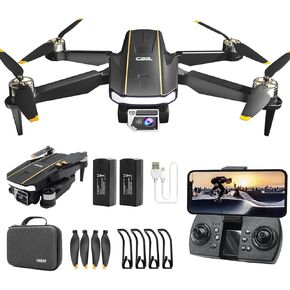 Super Enduring Brushless Motor Drone with Camera for Beginners, CHUBORY A68 WiFi FPV Quadcopter with 2K HD Camera, Auto Hover, 3D Flips, Headless Mode, Trajectory Flight, 2 Batteries, Carrying Case