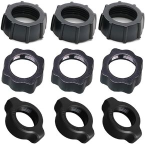 9 Pack Phone Holder Tightening Nut Replacement 17mm Ball Joint Socket Screw Mount Nuts for iPhone Stand Clip Cradle Tablet Clamp Car Wireless Charger Bracket Camcorder GPS Selfie Ring Light
