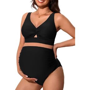 الصيف Mae Twist Pikini Bikini قطعتين من الحمل ملابس السباحة بدلة السباحة عالية الخصر
