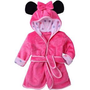Bowknot Hooded Robe Warm Soft Sleepwear Housecoat